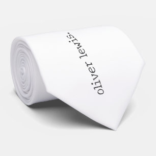 Minimalist Personalized Typewriter-Style Name Neck Tie
