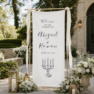 Minimalist Personalized Wedding Welcome Banner