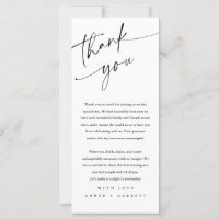 Minimalist Personalized Welcome & Thank You Card