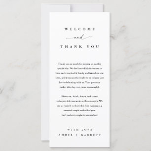 Minimalist Personalized Welcome & Thank You Card