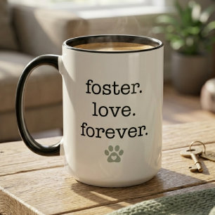 Minimalist Pet Foster Care Volunteer Tribute Mug