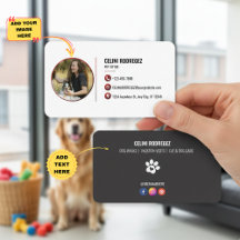 Minimalist Pet Sitting Paw Print Photo and Social