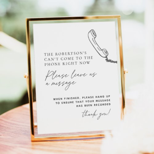 Minimalist Phone Message Audio Guestbook Sign