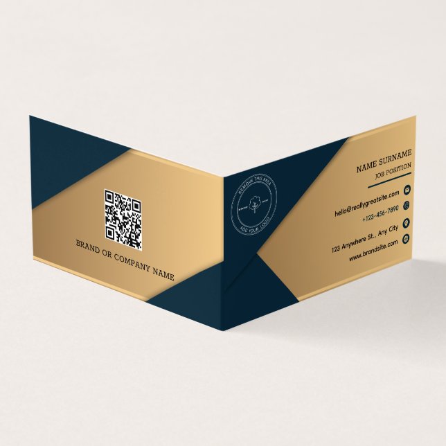Minimalist Phot Details Logo Folded Business Card (Outside)