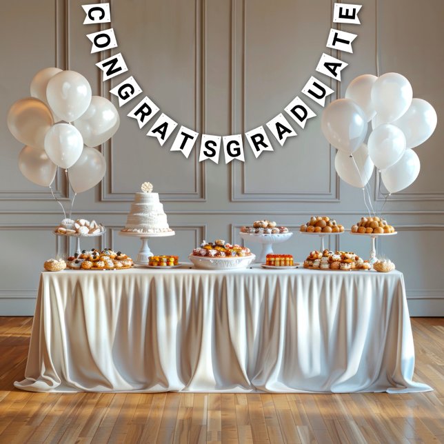 Minimalist Photo 8th Grade Graduation Bunting Bunting Flags (Creator Uploaded)