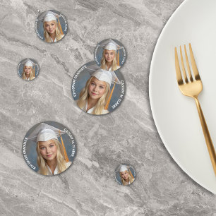 Minimalist Photo 8th Grade Graduation Confetti