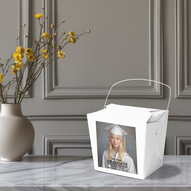 Minimalist Photo 8th Grade Graduation Favor Boxes (Creator Uploaded)