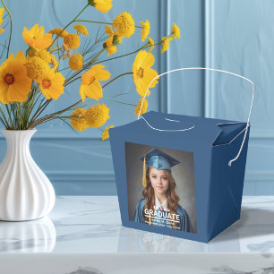 Minimalist Photo 8th Grade Graduation Favor Boxes