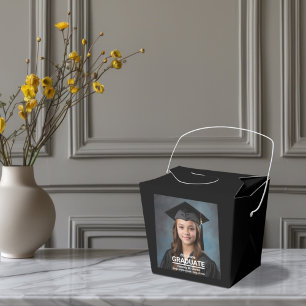 Minimalist Photo 8th Grade Graduation Favor Boxes