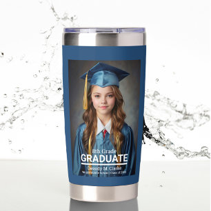 Minimalist Photo 8th Grade Graduation Insulated Tumbler
