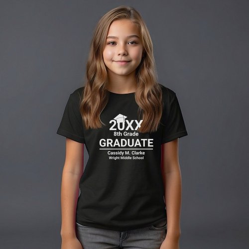 Minimalist Photo 8th Grade Graduation T_Shirt