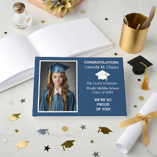 Minimalist Photo 8th Grade Graduation Yard Sign Guest Book