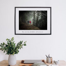 Minimalist Photo and Typewriter Caption Poster