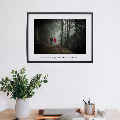 Minimalist Photo and Typewriter Caption Poster