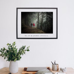 Minimalist Photo and Typewriter Caption Poster
