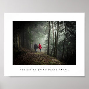 Minimalist Photo and Typewriter Caption small Poster