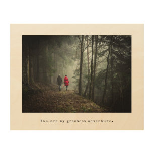 Minimalist Photo and Typewriter Caption Wood Wall Decor