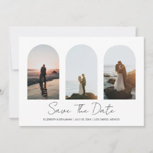 Minimalist Photo Arch Frame Collage Save The Date