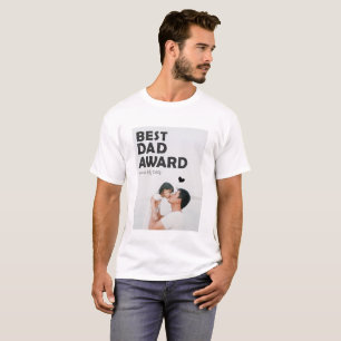 Minimalist Photo Best Dad Award,  Father's Day  T-Shirt
