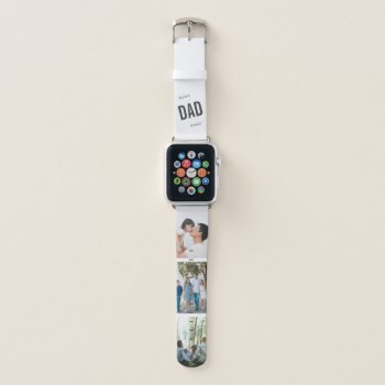 Minimalist Photo Best Dad Ever Father's Day Apple Watch Band by rikkas at Zazzle