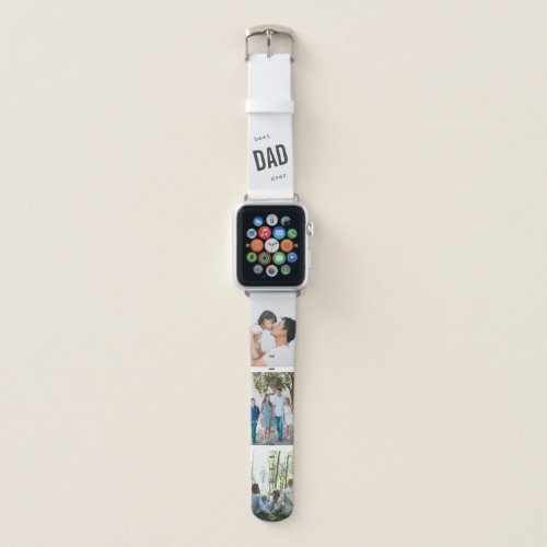 Minimalist Photo Best Dad Ever Fathers Day Apple Watch Band