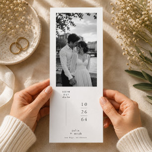 Minimalist Photo Booth Save the Date Wedding Card. Bookmarks