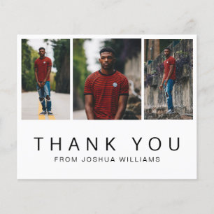 Minimalist Photo Budget Graduation Thank You Card