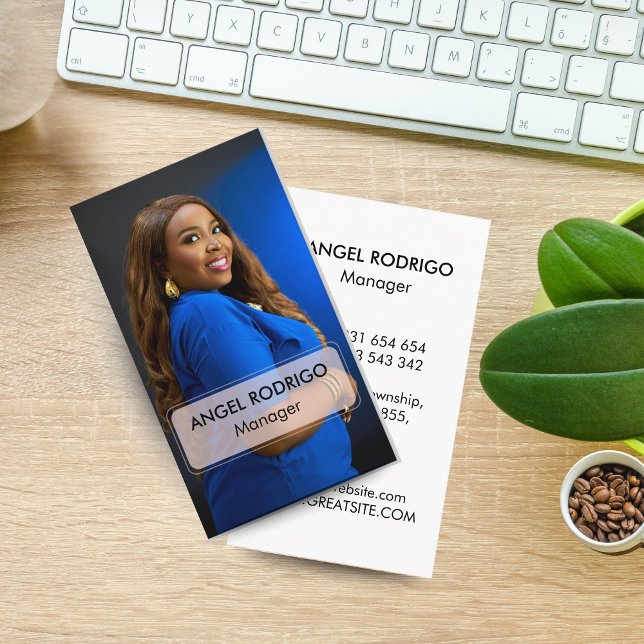 Minimalist Photo Business for Managers & Employee  Business Card (Minimalist Photo Business Card for Managers & Employees)