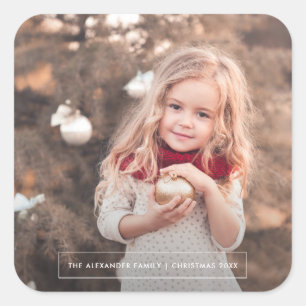 Minimalist Photo Christmas Sticker