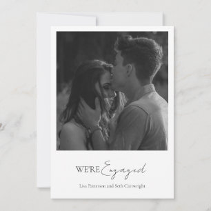 Minimalist Photo Classic Wedding Engagement Party Invitation