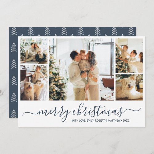 Minimalist Photo Collage Christmas Holiday Card