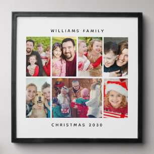 Minimalist Photo Collage Custom Family Christmas Peel And Stick Photo Tile