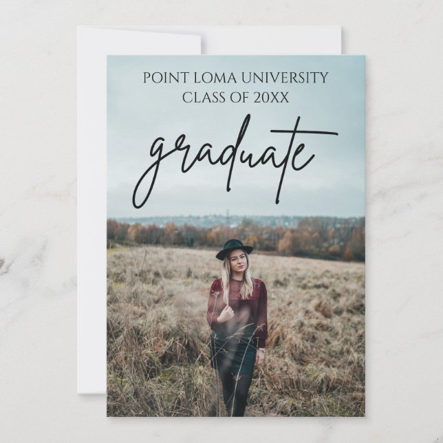 Minimalist Photo Collage Graduation Party Invitation (Front)