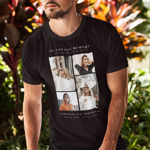 Minimalist Photo Collage In Loving Memory T-Shirt