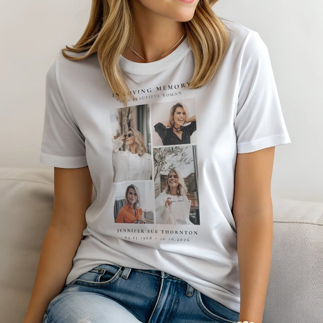 Minimalist Photo Collage In Loving Memory Tri-Blend Shirt (Creator Uploaded)