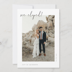 Minimalist Photo Elopement Announcement