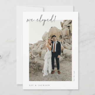 Minimalist Photo Elopement Announcement