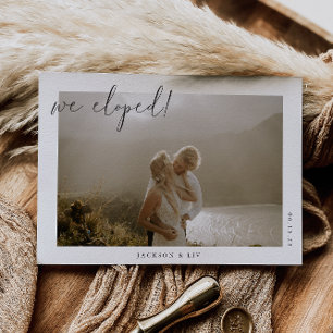 Minimalist Photo Elopement Announcement