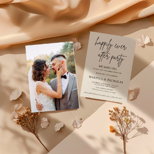 Minimalist Photo Elopement Announcement Invitation