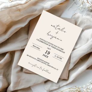 Minimalist Photo Elopement Announcement Invitation