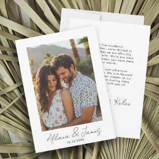 Minimalist Photo Engagement Announcement