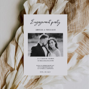 Minimalist Photo Engagement Invitation Template
