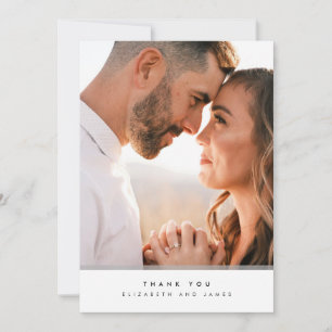 Minimalist Photo Engagement Thank You Card