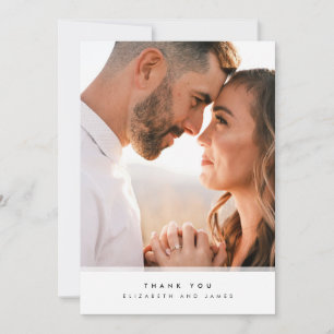 Minimalist Photo Engagement Thank You Card