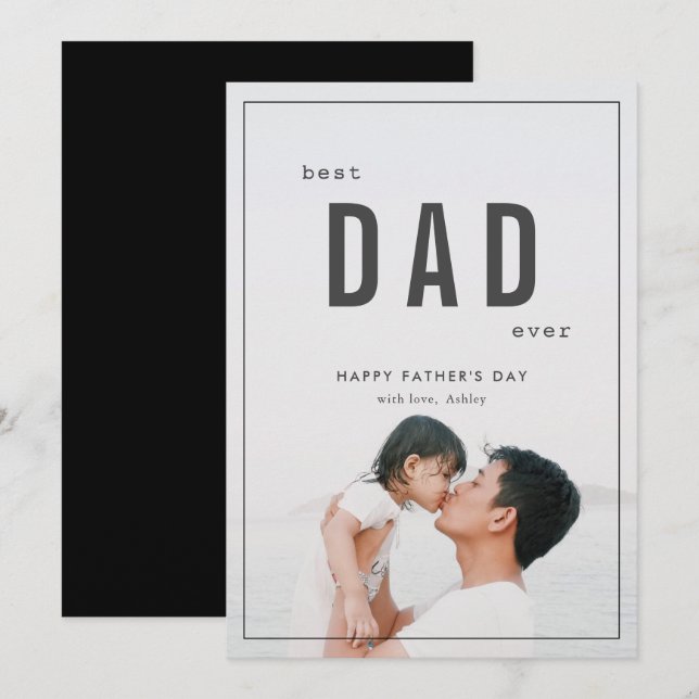 Minimalist Photo Father's Day Card (Front/Back)