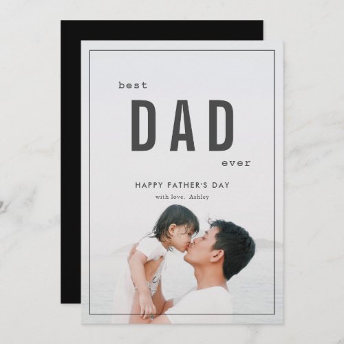 Minimalist Photo Fathers Day Card
