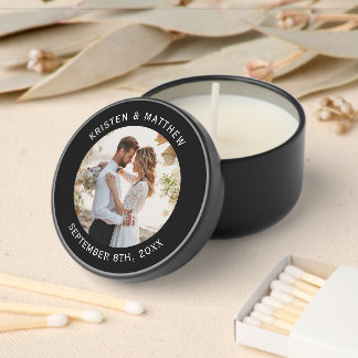 Minimalist Photo Frame Wedding Mini Candle Favors
