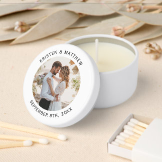 Minimalist Photo Frame Wedding Mini Candle Favors