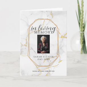 Minimalist Photo Funeral Order of Service Folded Program