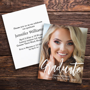 minimalist photo graduation 2025 party invitation 